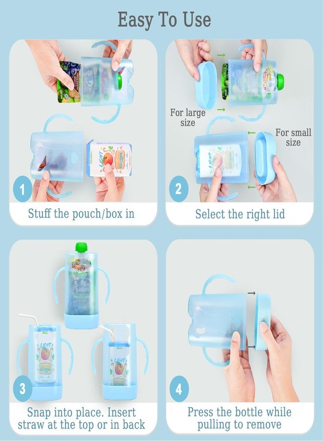 MOMUSE Dual-Lid Squeeze Pouch Holder for Food Pouches & Drink Boxes, Baby Pouch Holder with Larger Capacity, Versatile Design for Self-Feeding, Anti-Squeeze Pouch Holder No Spill No Mess, Lightweight - Image 5
