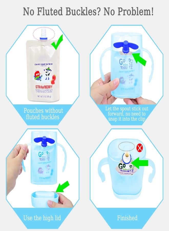 MOMUSE Dual-Lid Squeeze Pouch Holder for Food Pouches & Drink Boxes, Baby Pouch Holder with Larger Capacity, Versatile Design for Self-Feeding, Anti-Squeeze Pouch Holder No Spill No Mess, Lightweight - Image 3