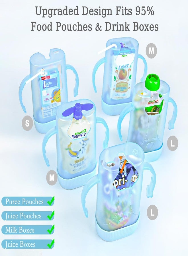 MOMUSE Dual-Lid Squeeze Pouch Holder for Food Pouches & Drink Boxes, Baby Pouch Holder with Larger Capacity, Versatile Design for Self-Feeding, Anti-Squeeze Pouch Holder No Spill No Mess, Lightweight - Image 4
