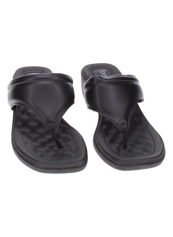 Beira Rio  Beira Rio Ladies Low Heel Sandals Black | Made In Brazil for Women | Best Price UAE