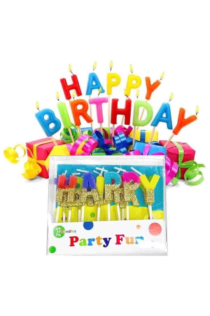 بروماس كعكة عيد ميلاد سعيد مع زينة لامعة وبريق وردي - تزيين كعكة عيد ميلاد وحفلة احتفالية - Image 2