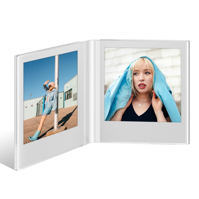WINKINE Polariod Frame for Photos 4.2''x3.5'', Fits Polariod i-Type/600/SX-70 Films, Double Sided Acrylic Picture Frames Instax Photo Frames for Desktop, Tabletop, Countertop - Image 1