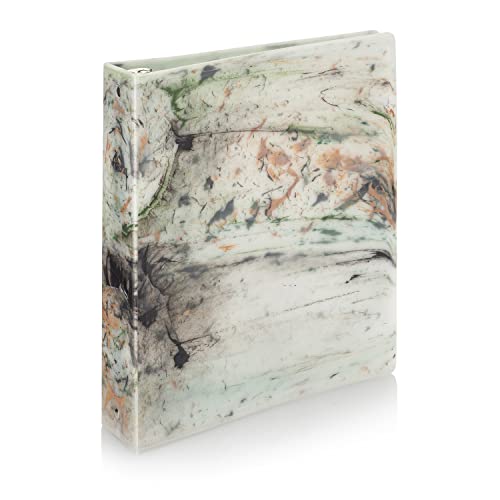 Carstens Limited Edition 2-Inch Green Marble Heavy Duty 3-Ring Binder – Side Opening, Waterproof, Durable Plastic, No-Gap Rings, Holds 300 Sheets, BPA-Free, Made in USA (2843-3R) - Image 1