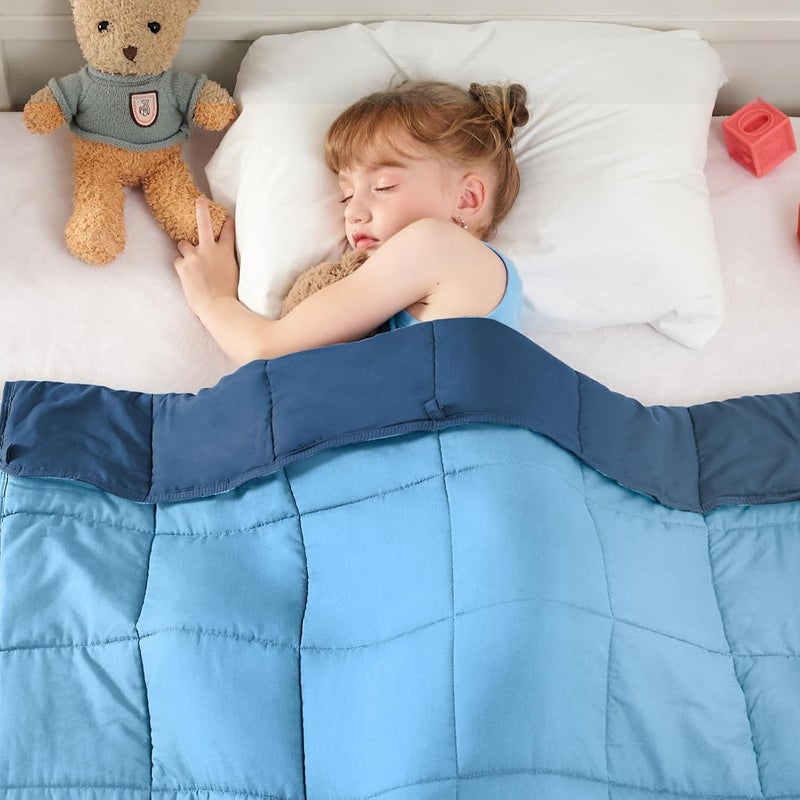 yescool يسكول كيدز ( Kids) بطانية مزودة بوزن (3 أرطال، 36" × 48"، رمادي) – بطانية سميكة مرطبة مثالية للنوم، مناسبة للأوزان بين 20 و40 رطل، قابلة للغسيل في الغسالة. - Image 1