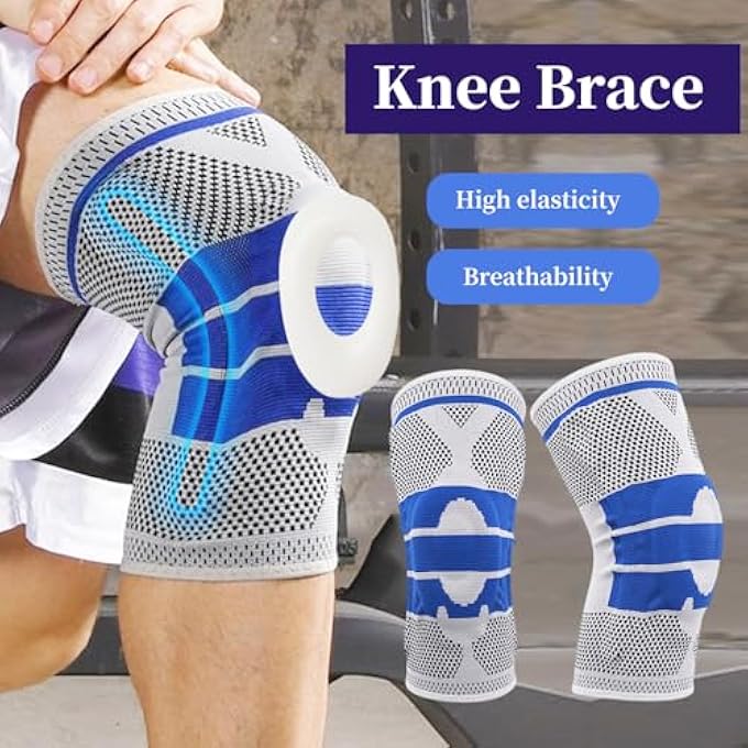 rayihni Knee Brace, Knee Sleeve With Patella Gel, Knee Support Brace With Anti-Slip Design, For Working Out, Volleyball, Basketball, Weightlifting, Running. Knee Sleeve For Women & Men. (Pair,Xl) - Image 3