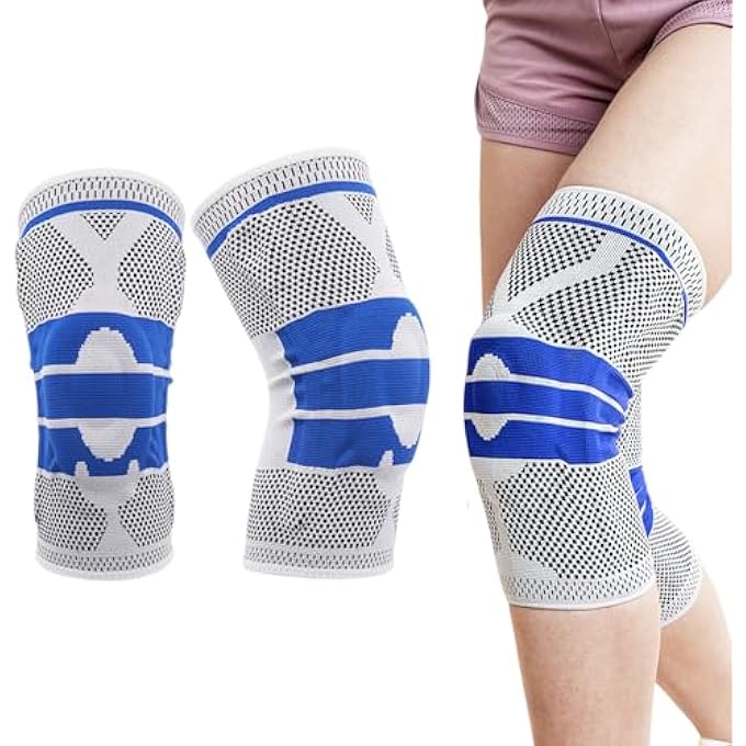 rayihni Knee Brace, Knee Sleeve With Patella Gel, Knee Support Brace With Anti-Slip Design, For Working Out, Volleyball, Basketball, Weightlifting, Running. Knee Sleeve For Women & Men. (Pair,Xl) - Image 1