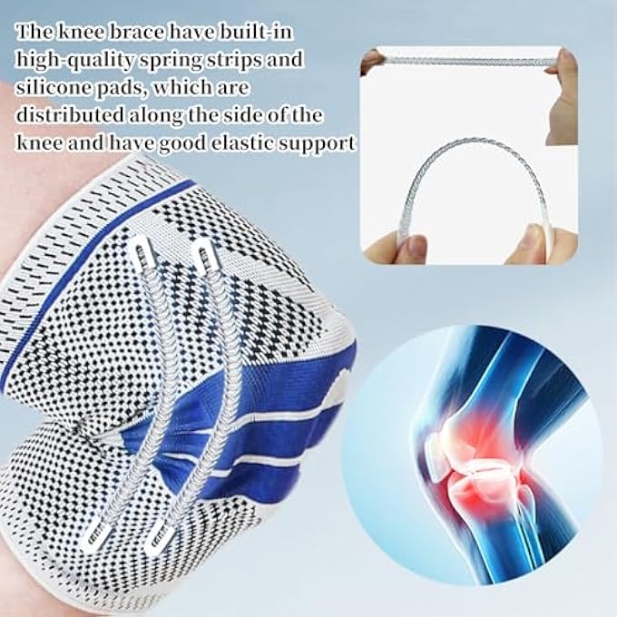 rayihni Knee Brace, Knee Sleeve With Patella Gel, Knee Support Brace With Anti-Slip Design, For Working Out, Volleyball, Basketball, Weightlifting, Running. Knee Sleeve For Women & Men. (Pair,Xl) - Image 4