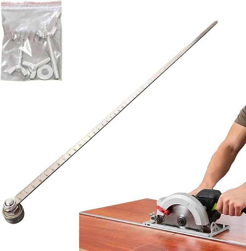 Aqua Straight Cut Ruler 60cm Circular Saw Track with Locking Mechanism and Angle Calibration Tool for DIY Home Repair Joinery Crafting - Image 1