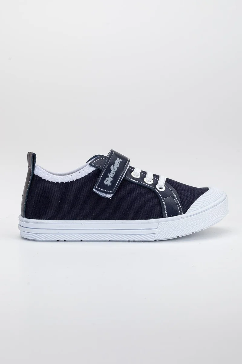 Dilimler Ayakkabı Şirinbebe Şiringenç Linen Navy Blue Boys İlkadım Baby Child Shoes