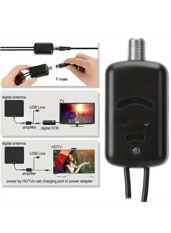 4K UHD TV Antenna Amplifier Signal Booster Cable 19.69 Inch Low Noise High Gain - Image 4