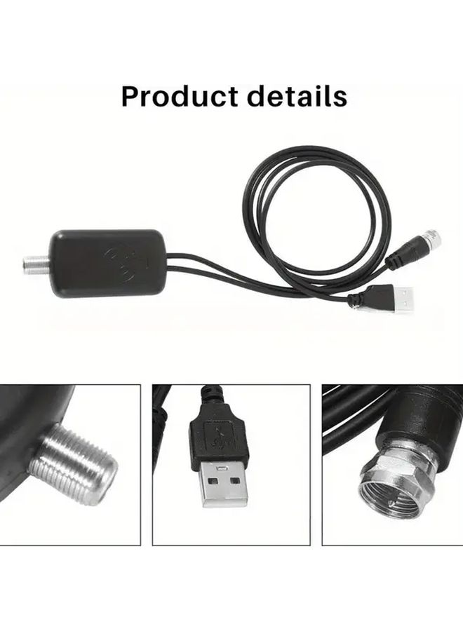 4K UHD TV Antenna Amplifier Signal Booster Cable 19.69 Inch Low Noise High Gain - Image 2
