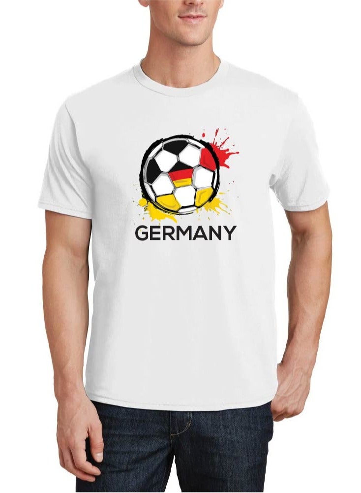 PRINTSHOP4ME Germany Unisex Adult T-Shirt - Short Sleeve Round Neck Cotton Tshirt for Men and Women - Soft and Comfortable - Gift for Football Fans - Image 1