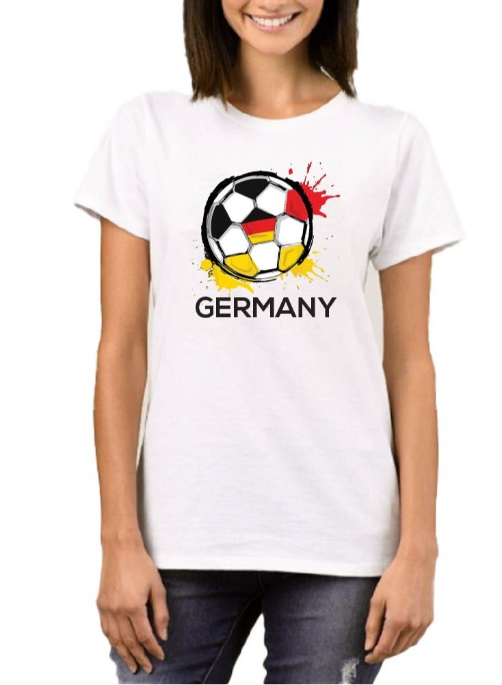 PRINTSHOP4ME Germany Unisex Adult T-Shirt - Short Sleeve Round Neck Cotton Tshirt for Men and Women - Soft and Comfortable - Gift for Football Fans - Image 2