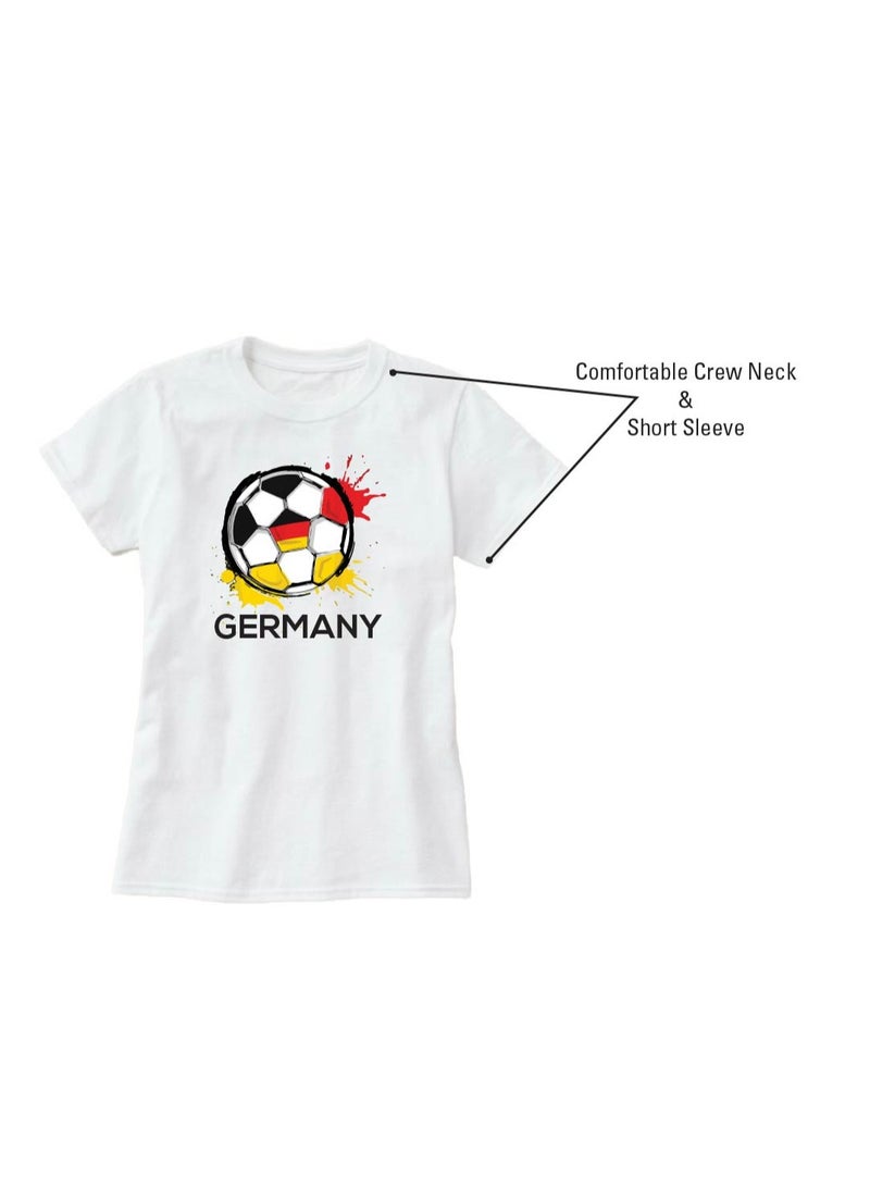 PRINTSHOP4ME Germany Unisex Adult T-Shirt - Short Sleeve Round Neck Cotton Tshirt for Men and Women - Soft and Comfortable - Gift for Football Fans - Image 5