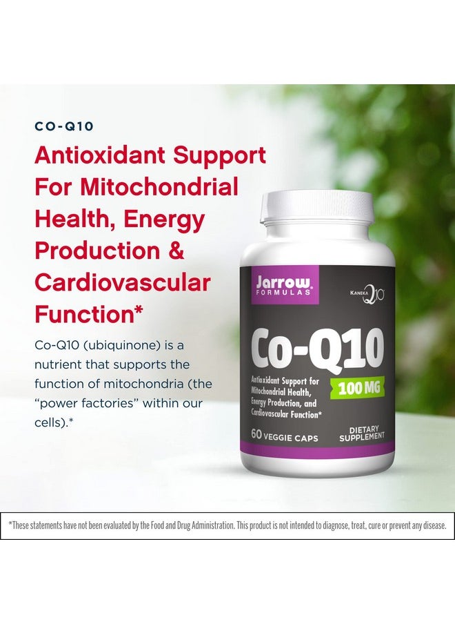 jarrow formulas Coq10 100 Mg 60 Veggie Caps Antioxidant Support For Mitochondrial Health Energy Production & Cardiovascular Function Up To 60 Servings  - Image 4