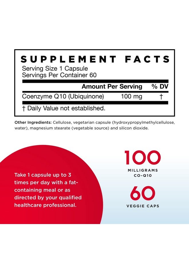 jarrow formulas Coq10 100 Mg 60 Veggie Caps Antioxidant Support For Mitochondrial Health Energy Production & Cardiovascular Function Up To 60 Servings  - Image 3