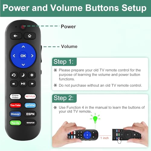 Yimaut IR Remote for Roku TV Remote & Roku Players, Not for Roku Stick, Compatible with Roku 1 2 3 4, Express, Premiere, Ultra/LT Models Listed, Power and Volume Require Learning Old TV Remote to Setup - Image 2