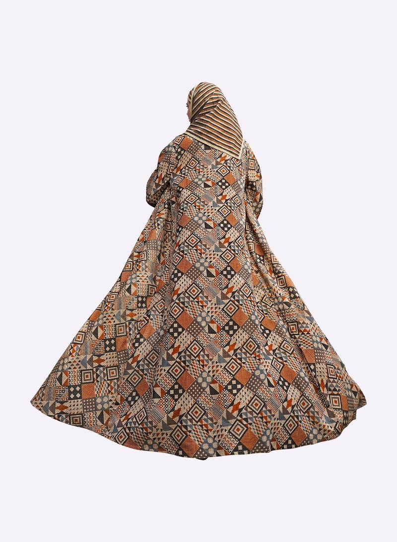 Sara Arabia جلابية سارة العربية ذات قطعتين بتصميم باتش وورك - Image 2