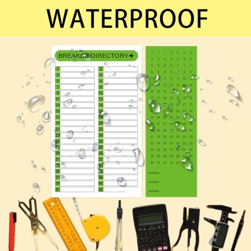 STARLIBOO 16 Sheets Breaker Panel Labels, Electrical Box Sticker Numbers Breaker Panel Labels, Waterproof Durable Self-Adhesive Electrical Stickers- Green - Image 4