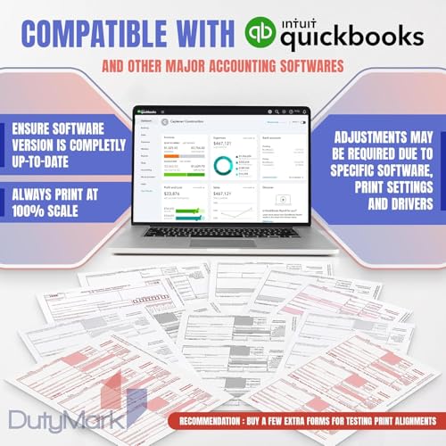 Dutymark 50 1099 NEC Tax Forms 2025 with Envelopes, 4 Part Legal Laser Tax Forms Kit, 50 Self Seal Envelopes, US Government Forms - Compatible with QuickBooks and Accounting Software, Made in The USA 50 Pack - Image 5