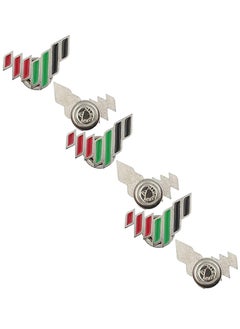 Yuwell Pack Of 3 Pcs UAE National Metal Badge Spirit Of The Union National Day Brooch With Magnetic Pin  - Image 2