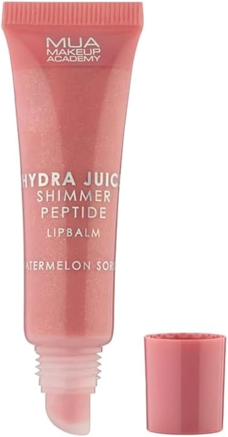 MUA Makeup Academy Hydra Juice Shimmer Peptide Lip Balm Watermelon Sorbet Vegan Cruelty Free 10 ml