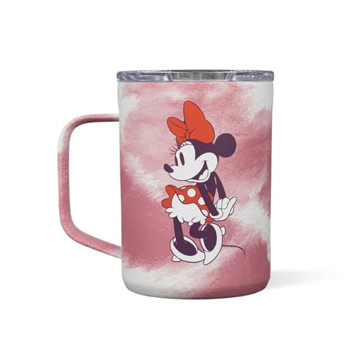 Corkcicle Classic Coffee Mug Triple Insulated Stainless Steel for Travel ShatterProof Lid Keeps Drink Hot Over 3 Hours Holiday Mug Gift Great for Gifting Warmth 16 oz Minnie Tie Dye - Image 1