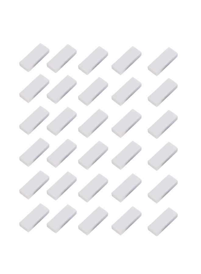 30 Pack Pencil Rubber Erasers, Large White Erasers Classroom Set for Kids Teachers as School and Office Supplies, Art Erasers for Drawing - Image 1