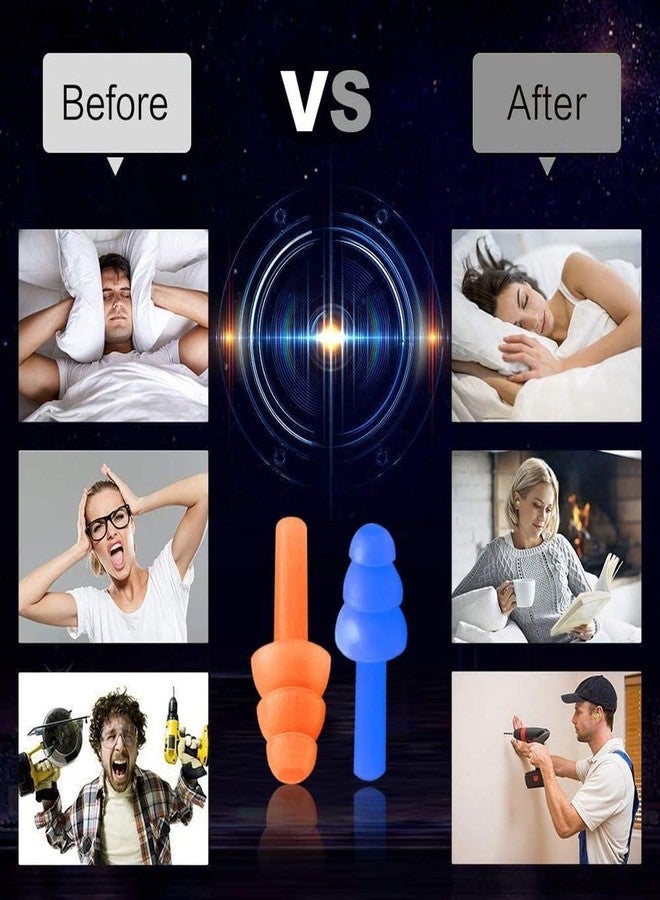 LOOPITO 5 Pairs of Reusable Silicone Earplugs with Noise Reduction for Sleep, Study, Work - 3-Layer Sound Insulation Earplugs with 32 dB Noise Cancellation - Ideal for Swimming, Travel, Meditation (Box Case, Pack of 5) - Image 5