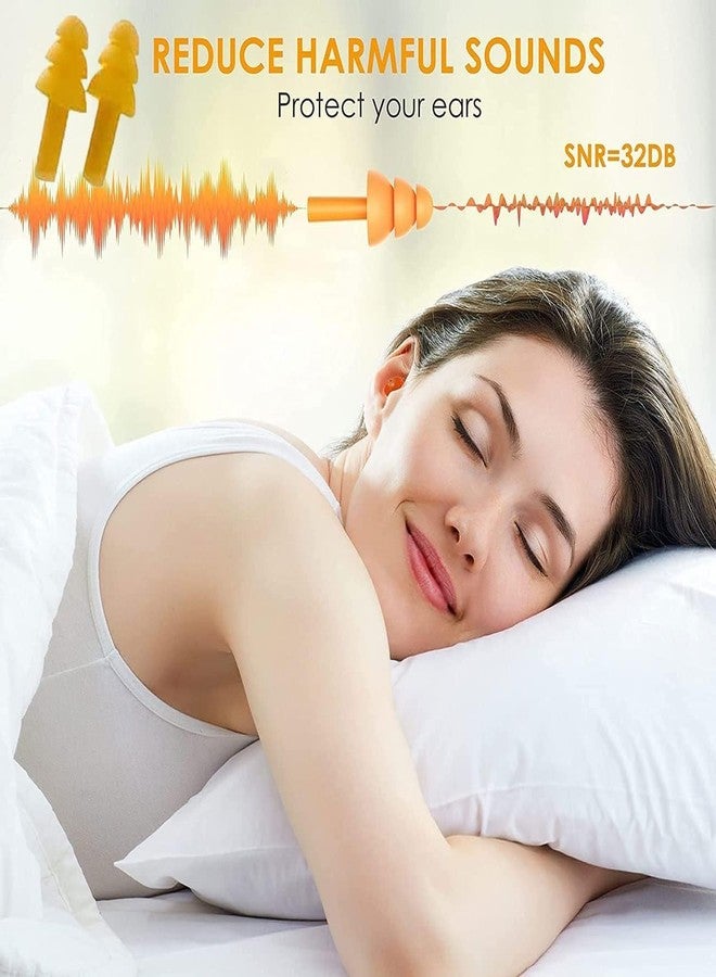 LOOPITO 5 Pairs of Reusable Silicone Earplugs with Noise Reduction for Sleep, Study, Work - 3-Layer Sound Insulation Earplugs with 32 dB Noise Cancellation - Ideal for Swimming, Travel, Meditation (Box Case, Pack of 5) - Image 2