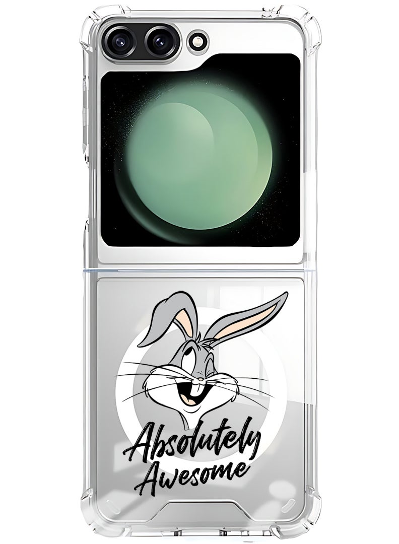 Theodor Magnetic Case for Samsung Galaxy Z Flip 6 Compatible with MagSafe Wireless Charging, Shockproof Phone Bumper Cover Absolutely Awesome - Image 1