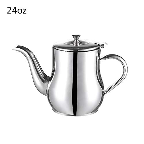 LVOERTUIG Stainless Steel Oil Can with Spout, Oil Dispenser Bottle Olive Oil Can Dispenser Drizzler,Kitchen Cooking Oil Jar Storage Container Canister Pourer Leak Proof (24oz(With Filter Mesh)) - Image 2