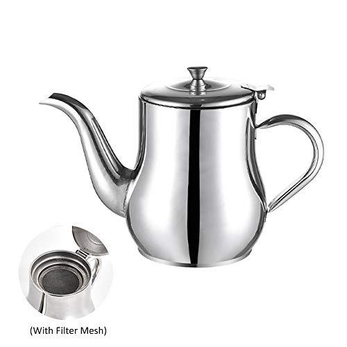 LVOERTUIG Stainless Steel Oil Can with Spout, Oil Dispenser Bottle Olive Oil Can Dispenser Drizzler,Kitchen Cooking Oil Jar Storage Container Canister Pourer Leak Proof (24oz(With Filter Mesh)) - Image 3