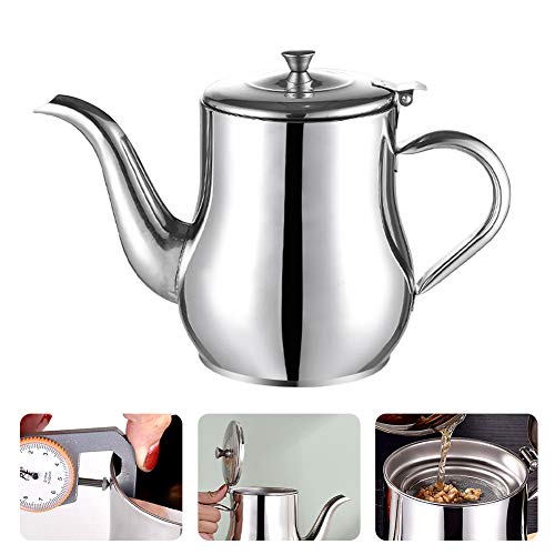 LVOERTUIG Stainless Steel Oil Can with Spout, Oil Dispenser Bottle Olive Oil Can Dispenser Drizzler,Kitchen Cooking Oil Jar Storage Container Canister Pourer Leak Proof (24oz(With Filter Mesh)) - Image 4