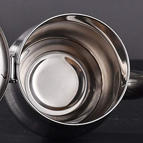 LVOERTUIG Stainless Steel Oil Can with Spout, Oil Dispenser Bottle Olive Oil Can Dispenser Drizzler,Kitchen Cooking Oil Jar Storage Container Canister Pourer Leak Proof (24oz(With Filter Mesh)) - Image 5