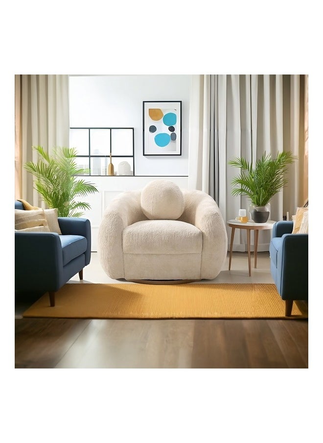 Elegant And Modern Design 1-Seater Swivel Base Sofa Chair Off White 66 X 95 X 88 Cm Osf-1441-1Sb - pzsku/Z5719943D22428596A5F4Z/45/_/1727607226/b280a433-b36c-45bf-a1ff-afe8428a0976