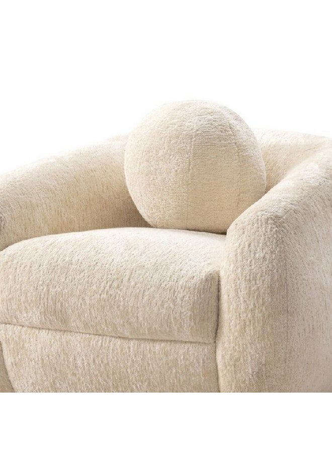 Micasa Elegant and Modern Design 1-Seater Swivel Base Sofa Chair Off White 62 x 96 x 91 cm OSF-1441-1SB - Image 2