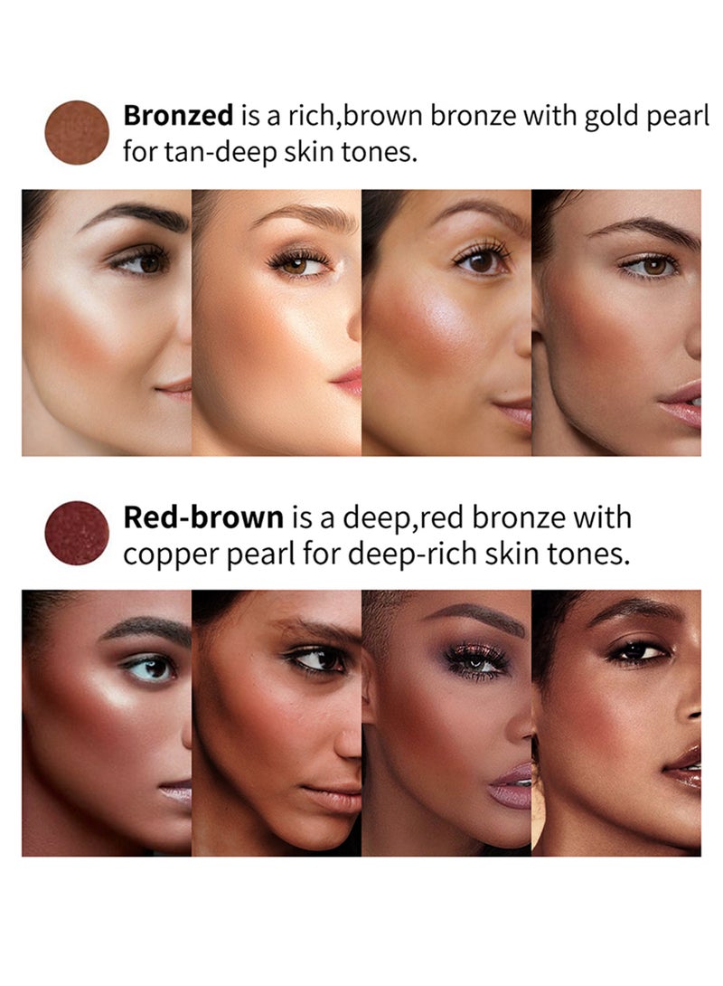 JULIA POP Solar Paint Luminous Bronzer Creme, Natural Matte Waterproof Long Lasting Face Contour Illuminator Makeup, Smooth Face Contouring Highlighter Liquid Stick  - Image 4