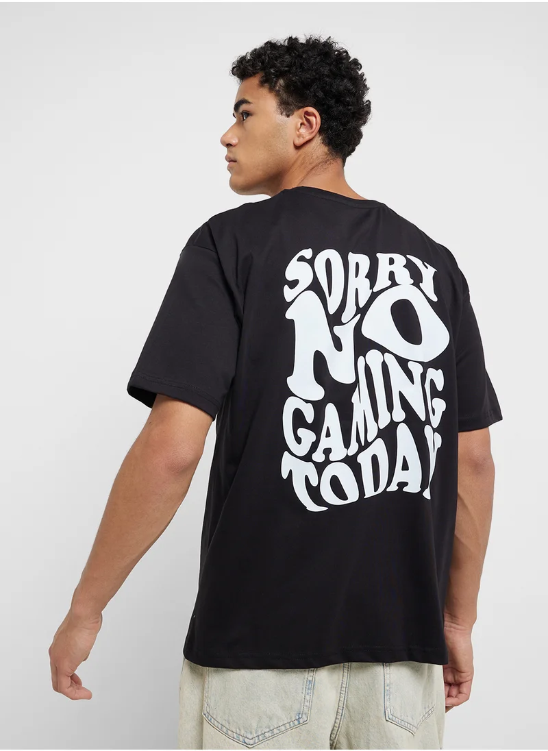 سفنتي فايف Oversized Graphic T-Shirt