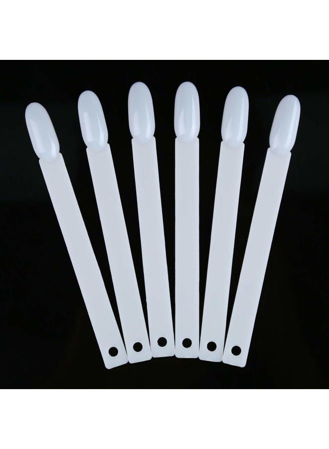 LoveBB 200 Pcs False Nail Art Tips Display, Natural Nail Sample Stick with Metal Split Ring Holder - - Image 2