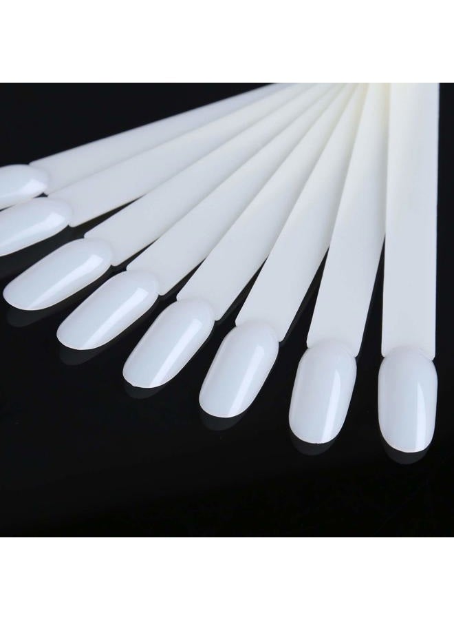 LoveBB 200 Pcs False Nail Art Tips Display, Natural Nail Sample Stick with Metal Split Ring Holder - - Image 3