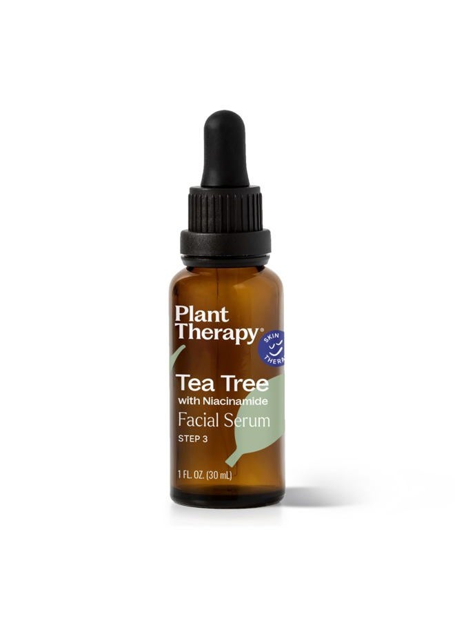 Plant Therapy Tea Tree with Niacinamide Facial Serum 1 oz with Tea Tree Essential Oil, Witch Hazel, and Willow Bark, Excellent for Problem Skin While Creating Healthy, Clear Skin - Image 1