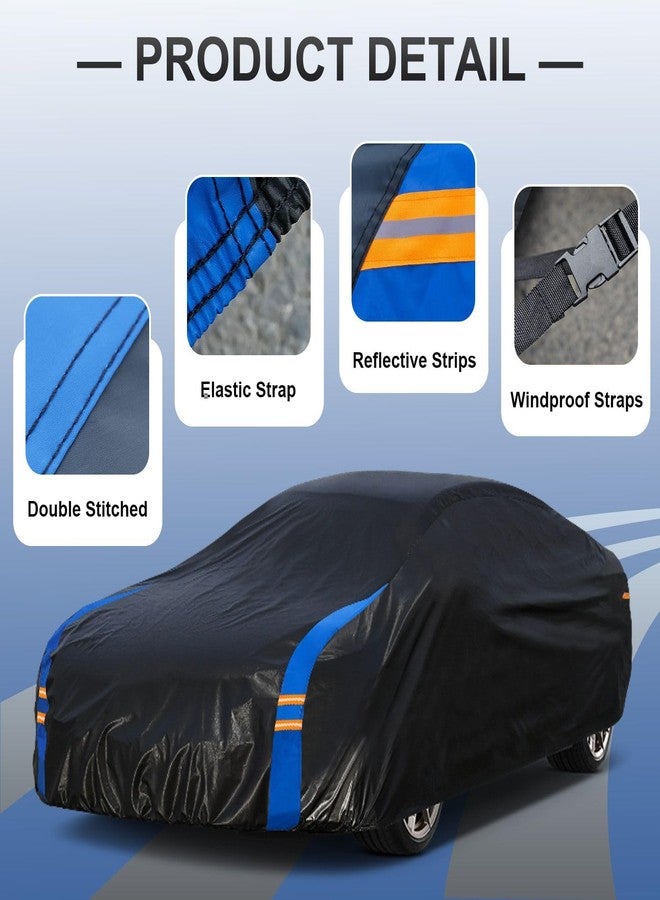 Molebt Car Cover Waterproof All Weather for Automobiles, Full Exterior Covers for Sedan & Coupe (186-193 inch) Universal Fit for Ford Mustang, Chevy Camaro, etc. Rain Winter Sun Snow Protection. - Image 3
