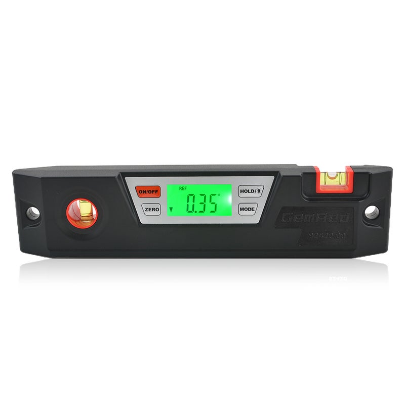 GemRed Digital Magnetic Level Digital Torpedo Level Protractor 360° LED Display with Backlight Magnet Base Audible Indicator - Image 1
