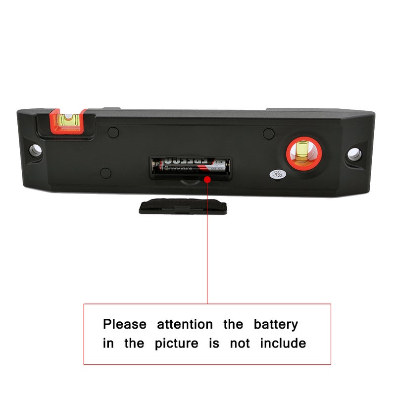 GemRed Digital Magnetic Level Digital Torpedo Level Protractor 360° LED Display with Backlight Magnet Base Audible Indicator - Image 4