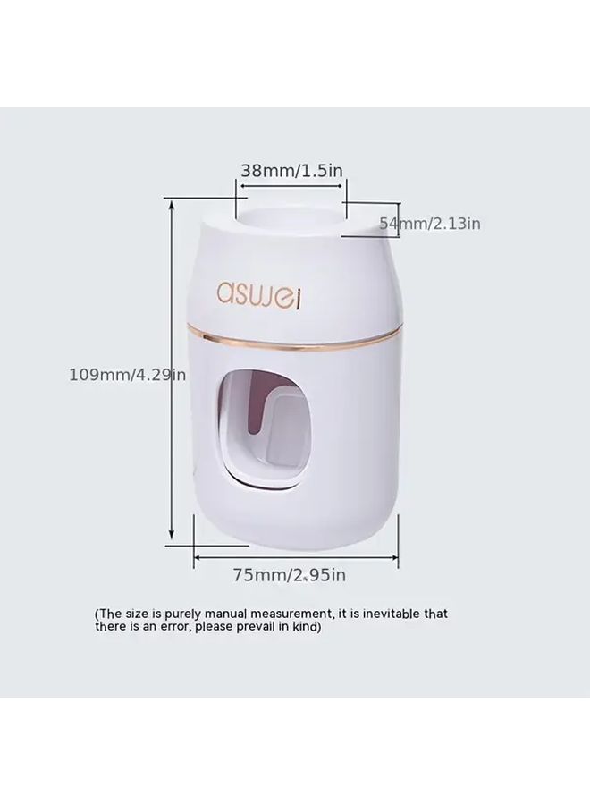 Wall Mounted Automatic Toothpaste Squeezer White No Drill Needed High Quality Plastic Dispenser - Image 3