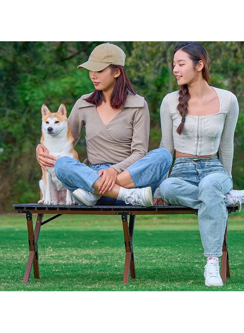 Toby's Tobyâ€™S Foldable Wooden Camping Table With Portable Retro Led Camping Light  Durable, Stylish, Rechargeable, Multi-Functional Combo For Outdoor Adventures And Indoor Use - Image 3