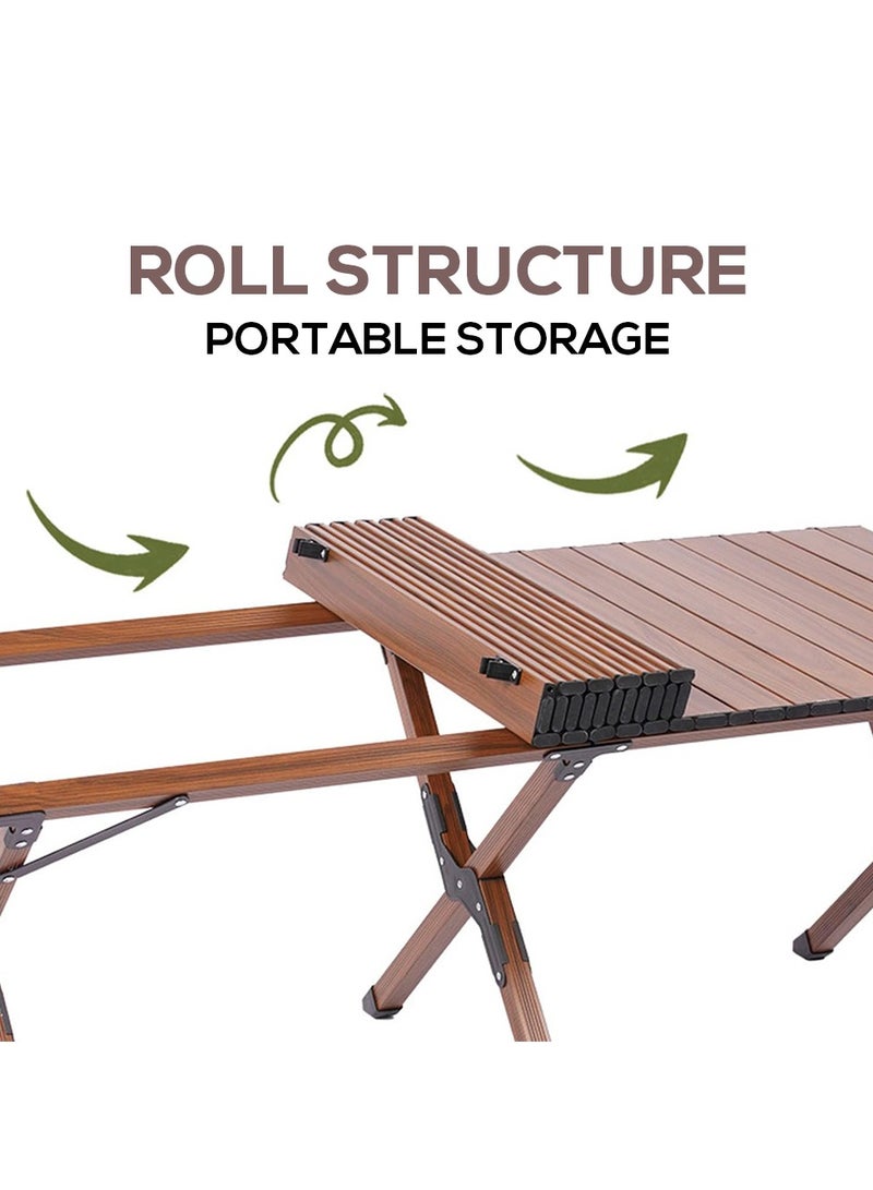 Toby's Tobyâ€™S Foldable Wooden Camping Table With Portable Retro Led Camping Light  Durable, Stylish, Rechargeable, Multi-Functional Combo For Outdoor Adventures And Indoor Use - Image 4