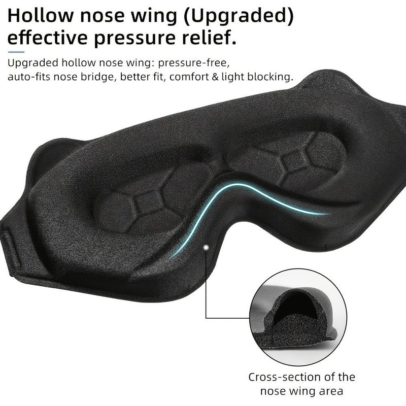 Grey 3D Stereoscopic Non Pressure Breathable Sleeping Eye Mask For Men Women Students Set Of 2 - Image 2