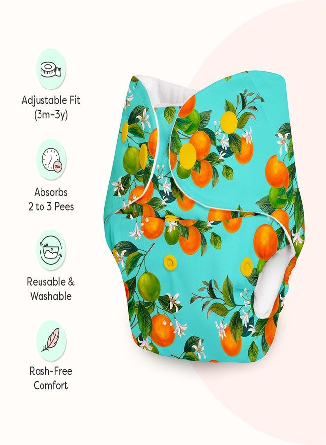 Superbottoms Basic Leakage-proof advanced cloth diapers for babies, High Absorbent 100% cotton 2 reusable diaper and 2 insert pad Combo Pack washable cloth diaper 3M -3Years Adjustable, Reduces Rash - Image 3